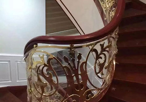 昌平歐式風(fēng)格旋轉(zhuǎn)弧形樓梯定制效果圖